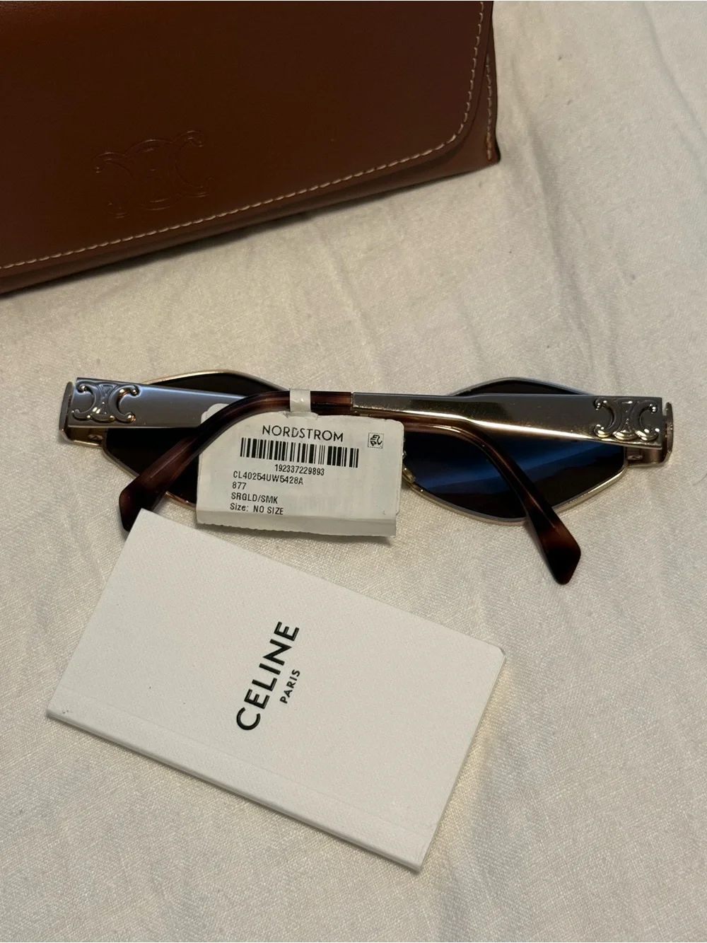Celine Rose Gold/ Smoke Geometric Sunglasses